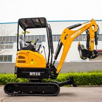 Mini Excavadora China EPA/EURO 5 de 2 Toneladas, Excavadora Hidráulica con Brazo Giratorio