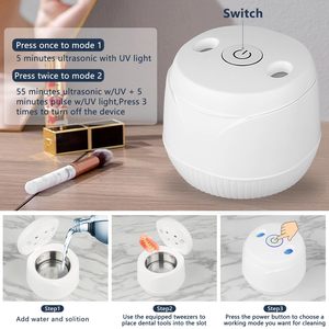 दंत झूठे दांत कंटेनर कंटेनर कंटेनर मुंह गार्ड दंत अल्ट्रासोनिक डेन्चर क्लीनर - Product Image 4