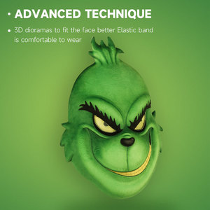 Nouvel ensemble <span class=keywords><strong>masque</strong></span> et gants <span class=keywords><strong>Grinch</strong></span> en EVA pour Noël, Halloween, accessoires de fête COSPLAY – Article importé - Product Image 5
