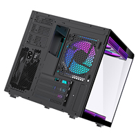 Boîtier PC de jeu de bureau LOVINGCOOL New Mid Tower MATX en verre trempé et alliage d'aluminium haut de gamme SPCC vertical