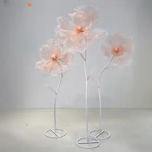 Free-standing customized organza silk paper giant flower artificial flower for wedding decor event decoration window display