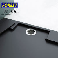 Receveur de douche carré en résine acrylique SMC ultra-plat, surface solide, pierre artificielle, pour cabine de douche d'hôtel, certifié CUPC