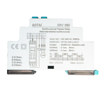 ERV-09D Konverter Star-Delta Pengatur Waktu Digital Relay Pengontrol Waktu Multifungsi 24V AC 220V Mini Magnetik Daya Tinggi DIN Rail