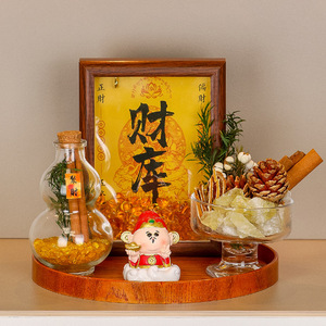 Set di decorazioni in resina con <span class=keywords><strong>Dio</strong></span> della ricchezza, ornamento per l'ingresso di casa per il Capodanno cinese, idea regalo - Product Image 3