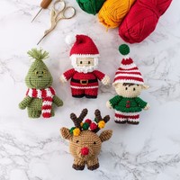 Jouets en peluche pour bébés de haute qualité, poupée Grinch en crochet amigurumi pour cadeaux de Noël, 100% faits à la main, ornement de Noël tricoté