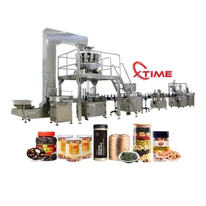 Automatic Tin Can Canning Pet food Meat Coffee Bean Popcorn Chickpea Beans Filling Sealing Machine