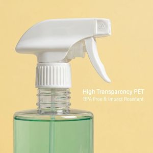 220ml 500ml PET Trigger Spray Bottle-Refillable Plastic Mist Sprayer With UV Printing Round Shape For Hair &amp; Garden Care - Product Image 3