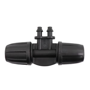 Conector capilar de bloqueo para horticultura, 8-12 mm, de plástico PP, unión recta de tubería de agua con boca plana en forma de T para riego - Product Image 2