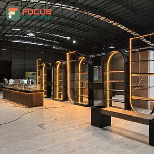 ตู้โชว์ร้านขายบุหรี่แบบสองด้าน ตู้ไม้กระจกพร้อมไฟ LED สำหรับโชว์ยาสูบ - Product Image 5