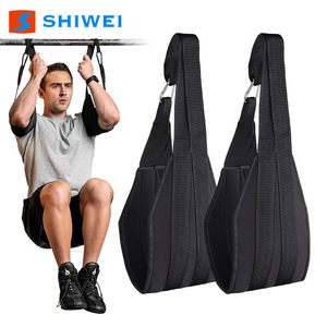 Sangle de musculation Shiwei Ab Strap pour exercices de levage des jambes, en nylon épaissi, équipement de fitness unisexe, taille unique, noir - Product Image 3