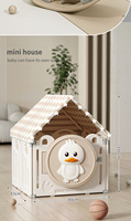 Parc Bébé Pliable au Design Moderne avec Barrière de Sécurité et Maisonnette pour Bébés et Tout-Petits, Idéal pour Chambre