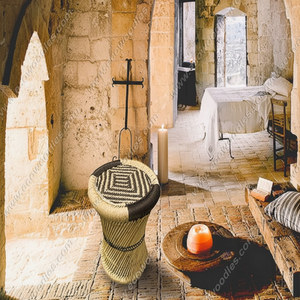 ผลิตโดยตรงในร่มกลางแจ้งบ้านโรงแรมไม้ออตโตมันMudda DesignมือทอหวายชุดเกมครัวBone Inlayคอนโซล - Product Image 1