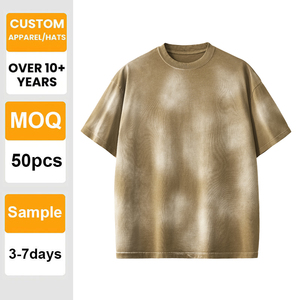 T-shirt personnalisable avec logo, tie-dye, 230 GSM, en coton vierge, coupe décontractée, épais, vente en gros, impression, broderie, unisexe - Product Image 1