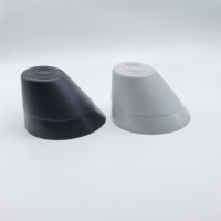 Accessoire pour bateau gonflable, cône de protection anti-collision en PVC, arche plate de remplacement, diamètre supérieur 75 mm, hauteur 97 mm, angle 45°, noir/gris