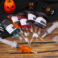 Bolsas de Sangre Personalizadas con Diseño Realista para Bebidas, Bolsas IV Portátiles con Temática de Halloween para Fiestas de Vampiros