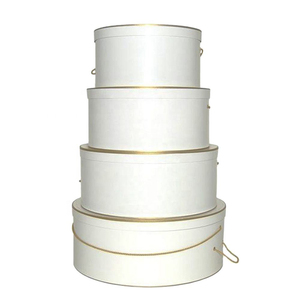 Échantillon disponible, boîte en <span class=keywords><strong>carton</strong></span> en gros pour chapeaux, boîte <span class=keywords><strong>de</strong></span> <span class=keywords><strong>rangement</strong></span> pour chapeaux <span class=keywords><strong>ronde</strong></span> extra-large <span class=keywords><strong>de</strong></span> luxe blanche personnalisée, emballage - Product Image 1
