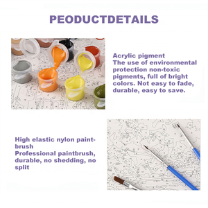 Lukisan cat air anak kustom DIY dengan nomor Kit - Product Image 5