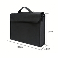 Sac de sécurité ignifuge et imperméable 38x28x7.5cm, pochette de rangement pour documents et argent en fibre de verre enduite de silicone