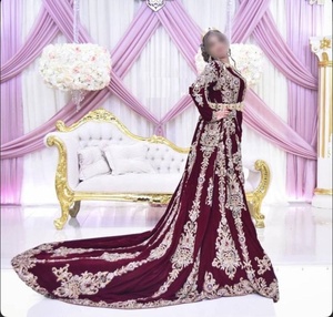 Último modelo de caftán elegante de diseñador, con base en Dubái, para bodas, adornado con cuentas de cristal y pedrería=2020. - Product Image 1