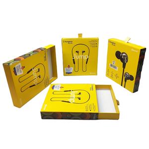 Boîte coulissante en carton rigide épais avec logo personnalisé pour écouteurs, avec emballage en blister PET pour cadeaux, noix, graines - Product Image 1