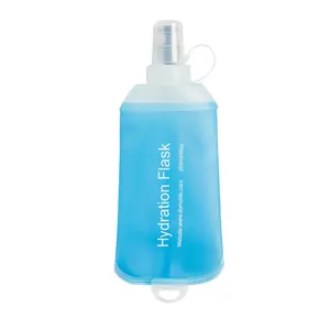 Bouteille d'eau pliable réutilisable bouteille d'eau pliable flacon souple 250ML bouteille de course de haute qualité pour l'hydratation