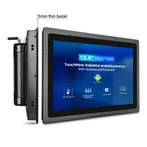 Ip65 Wasserdichtes Android-Display Touchscreen mit offenem Rahmen Lüfter los in Wand halterung Embedded Industrial Aluminium Automation Control Pc