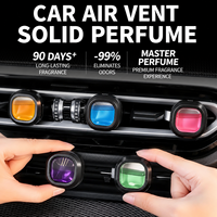 Diffuseur de parfum solide pour grille d'aération de voiture, élimination de 99 % des odeurs, longue durée, clip de fixation pour parfum de voiture