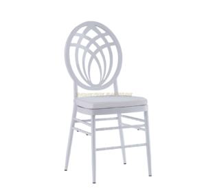 Vente en gros d'usine de meubles pour banquet, chaises empilables à dossier rond en métal, mariage pour fête - Product Image 1