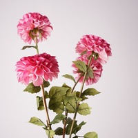 Fleur de dahlia artificielle en soie à tige unique pour arrangements floraux, décoration de la maison et de mariage, vente en gros