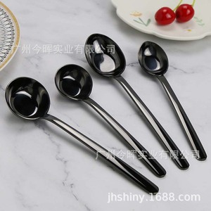 ช้อนสแตนเลส 304 สีแชมเปญโกลด์ ยี่ห้อ Shiny-Jh แบบก้นแบน สำหรับใช้ในครัวเรือน ช้อนซุปขนาดใหญ่ ช้อนสำหรับเด็ก - Product Image 6