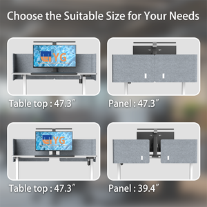 Bàn riêng tư Bảng điều khiển 2 cái hình chữ L kẹp-trên văn phòng bàn Divider 2-in-1 có thể điều chỉnh âm thanh phân vùng khiêm tốn màn hình cho văn phòng - Product Image 4