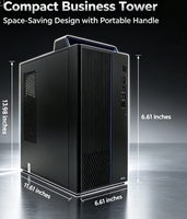 Ekspor Paket Komputer Kantor Ringkas Hairuichuang Custom Hardware 16GB DDR4 256G SSD+1TB HDD Desktop Lengkap