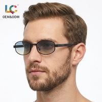 Lunettes de soleil polarisées UV400 en acier inoxydable, best-seller, forme carrée étroite, rétro, légères, pour la conduite et les activités de plein air pour hommes