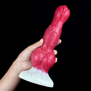 سيليكون بلاتيني الكلب دسار مع الالتصاق للنساء مثير لعب الحيوان لامعة دوامي مرنة الشرج التوصيل سيليكون الجنس متجر - Product Image 5