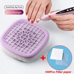 Nouvel aspirateur à poussière pour ongles USB mini, ventilateur à ongles, aspirateur puissant avec coussin d'accoudoir, équipé de 100 filtres en papier - Product Image 1