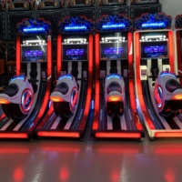 Simulateur de course de moto Phantom pour enfants, machine de jeu de course à mouvement oscillant avec bande lumineuse pour FEC, garantie 1 an, CE