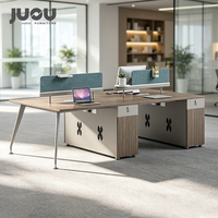 Espacio de Trabajo Compartido Moderno, Cubículo de Oficina Modular, Partición para Centro de Llamadas, Mesa de Estación de Trabajo de 4 Plazas, Escritorio para Personal de Oficina