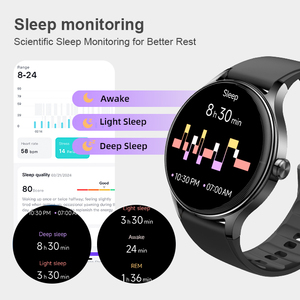 Reloj de seguimiento de actividad física inteligente para mujer de 1,27 pulgadas, <span class=keywords><strong>Monitor</strong></span> de presión de estrés de frecuencia cardíaca inteligente TFT para mujer para Bluetooth - Product Image 3