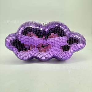 Decoración de Nube de Bola de Discoteca Chuang De, Nube Esponjosa Brillante y Linda para el Hogar, Cuarto de Niños, Dormitorio, Fiesta en Plata, Oro, Rosa y Azul - Product Image 6