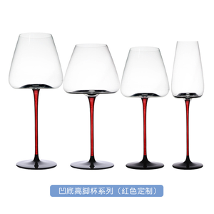Ensemble de 3 verres à <span class=keywords><strong>vin</strong></span> <span class=keywords><strong>rouge</strong></span> bordeaux faits à la main, à fond concave, en cristal haut de gamme, style luxe léger, pour usage domestique - Product Image 4