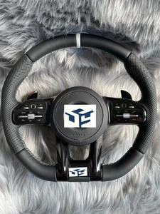 <span class=keywords><strong>Volant</strong></span> en cuir pleine fleur compatible avec Benz C43 GLC63 E53 CLS53 A220 S560 GLE63 W205 W206 W204 W213 W222 W207 W219 W218 <span class=keywords><strong>AMG</strong></span> W211 - Product Image 3