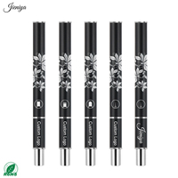 Ensemble de pinceaux à ongles en métal noir à motif floral élégant, poignée ergonomique, outils pour l'application de vernis gel UV et de gel de construction