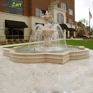 Cascate della fontana di acqua di pietra grigia di piccola dimensione di arte astratta moderna - Product Image 2