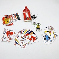Cartes à jouer en lin avec impression personnalisée de photos de joueurs de football, fabrication de jeux décontractés, cartes à jouer de football Star Match Attax