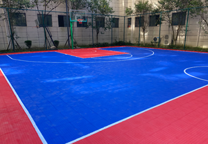 Tùy chỉnh màu sắc Modular PP nhựa thể thao Tòa Án sàn fiba-chứng nhận màu đỏ ngoài trời bóng rổ sàn cỏ nhân tạo - Product Image 2