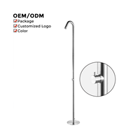 Colonne de douche extérieure en acier inoxydable résistante aux taches pour piscine ou utilisation en bord de mer