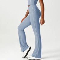 YIYI Vente en gros Pantalon de yoga évasé taille haute pour femmes Nouveau legging évasé couleur bloc Gym Running Dance Pantalon de yoga à jambes larges