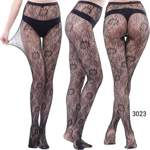 Zs730 Medias de <span class=keywords><strong>malla</strong></span> sexys para mujer, transparentes, ajustadas, de rejilla, con orificios, negras, de <span class=keywords><strong>malla</strong></span> grande, con pedrería. - Product Image 1