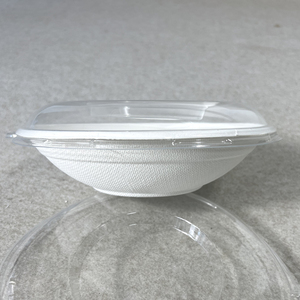 24oz 32oz grands bols ronds compostables à bagasse bols à <span class=keywords><strong>poke</strong></span> jetables robustes micro-ondables <span class=keywords><strong>avec</strong></span> couvercles pour les pâtes salades de fête - Product Image 3