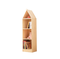 Forme de maison en bois enfants étagère à jouets étagère en bois vitrine ouverte bibliothèque de rangement 3 niveaux armoire de rangement organisateur